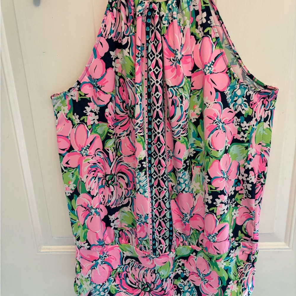 Lilly Pulitzer Pink and Navy top